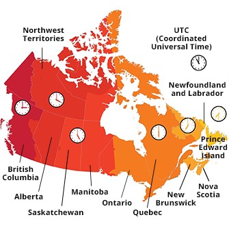 How Many Time Zones in Canada